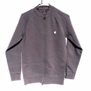 Apple store full zip men’s small grey track jacket